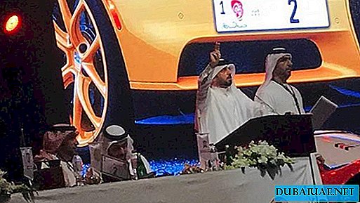 Številka avtomobila je bila kupljena na dražbi v Abu Dabiju za 2,75 milijona dolarjev