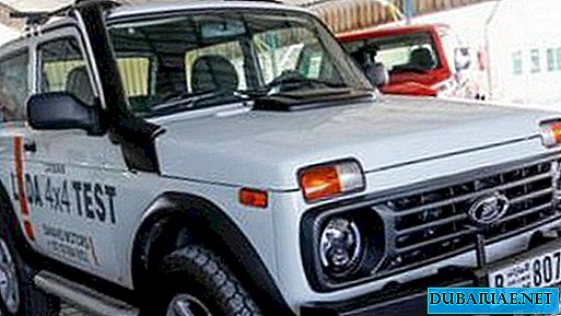 LADA 4x4 car is being tested in the UAE desert
