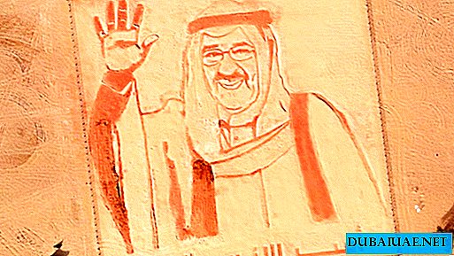 Emirados Árabes Unidos tem uma entrada em um livro Guinness para um retrato na areia