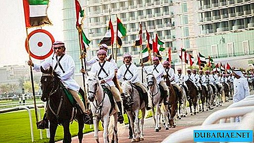 AUFNAHME: Die Polizei von Dubai veranstaltete die weltweit größte Reiterparade