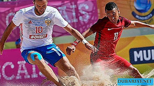 Russian national team begins to fight for the beach soccer cup in Dubai