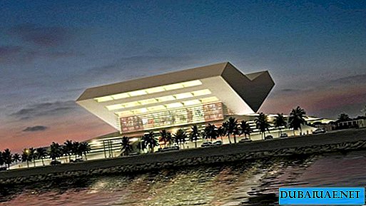 Biblioteca de libros abiertos en construcción en Dubai