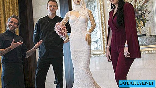 In the UAE baked a cake for a million dollars in the form of an Arab bride